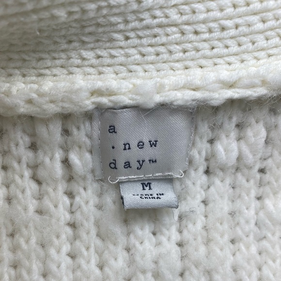 A New Day Loop Stitch Cardigan Cream Sz Med - Picture 5 of 7